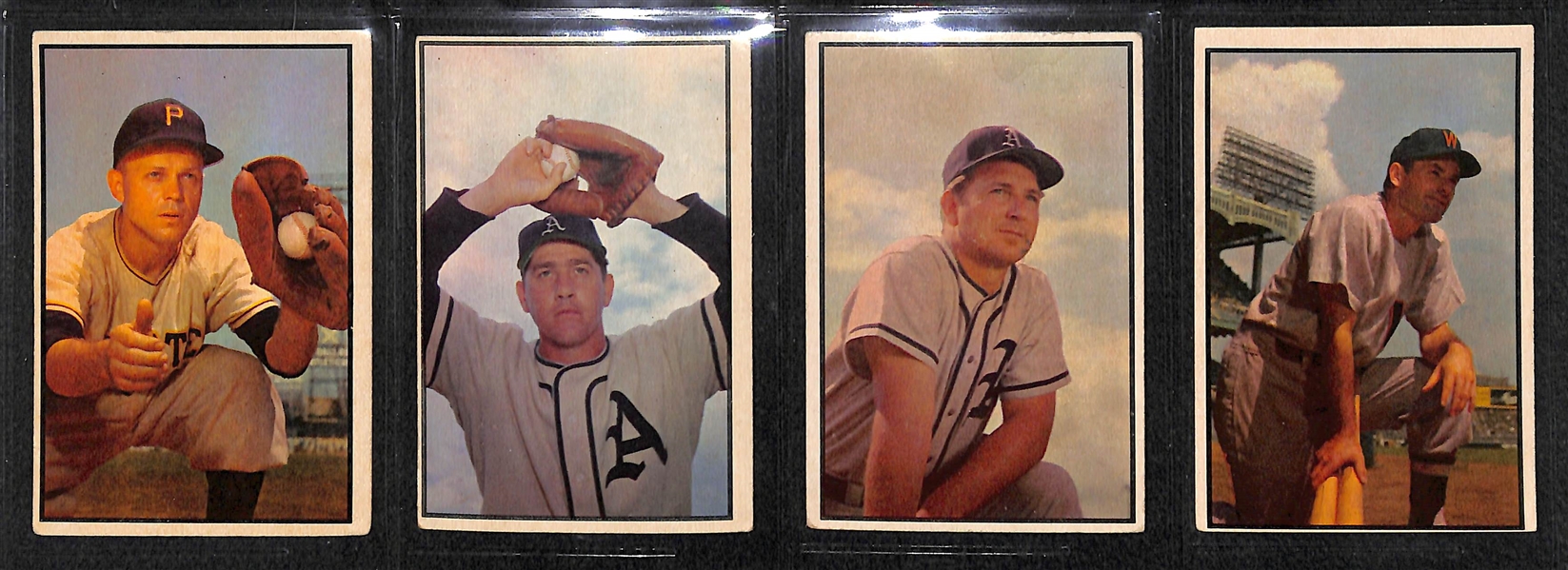 Lot of 36 Different 1953 Bowman Color Baseball Cards w. Joe Garagiola