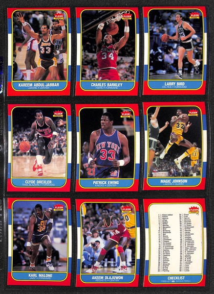High Grade 1986-87 Fleer Base Card Set (Missing Michael Jordan and Stickers)