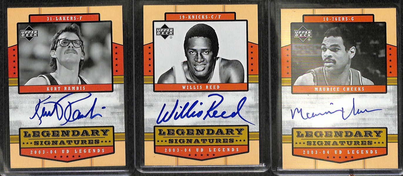 Lot Of 13 Basketball Legends Autograph Cards w. John Havlicek
