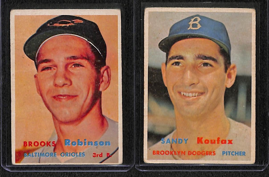 1957 Topps Brooks Robinson Rookie Card & Sandy Koufax Card