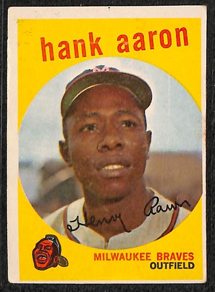 Lot of 5 - 1959 Star Cards w. Hank Aaron