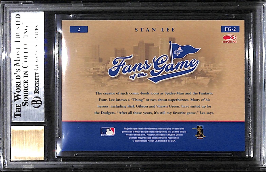 2004 Donruss Stan Lee Fans Of The Game Autograph Card Graded BGS 8.5 (w/ 9 Autograph Grade)
