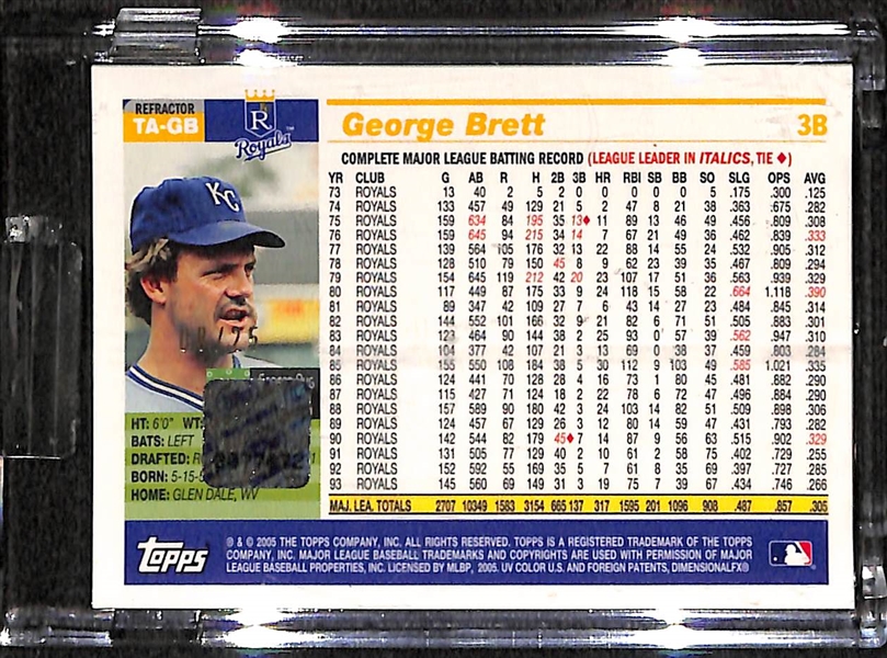 2005 Topps Chrome Retired George Brett SP Autograph Refractor Card /25
