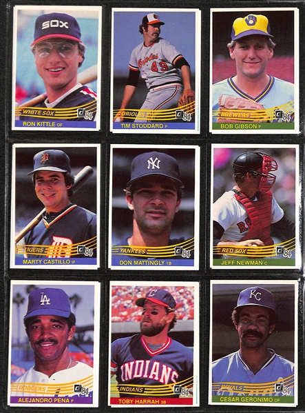 1983 and 1984 Donruss Baseball Card Sets in a Binder (High Grade)