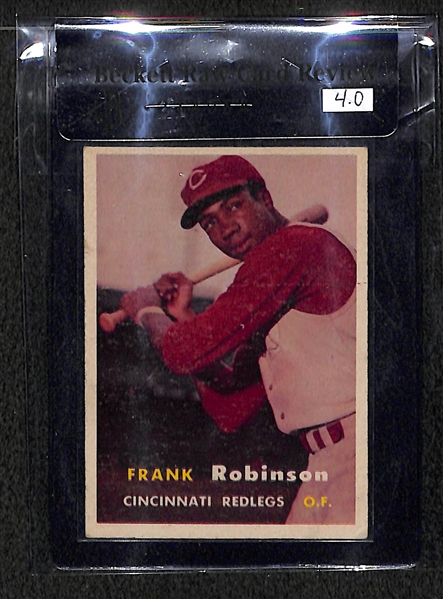 1957 Topps Frank Robinson Rookie Card - BVG 4.0