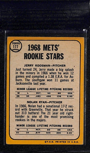 1968 Topps Nolan Ryan Rookie Card - BVG 4.0