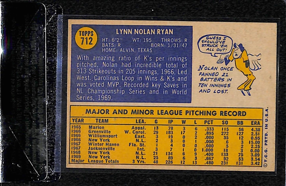 1970 Topps Nolan Ryan Baseball Card  - BVG 6.5