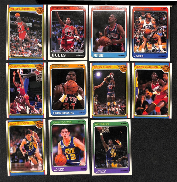 1988-89 Fleer Basketball Complete Set w. Stickers with 3rd Year Michael Jordan Card