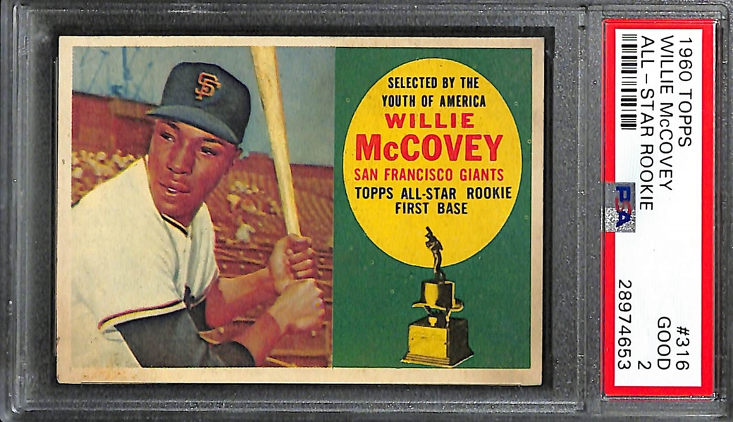 Lot of (7) 1960s Baseball Rookie Cards w/ Willie McCovey