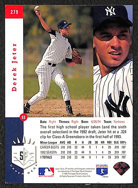 1993 Upper Deck SP Derek Jeter Rookie Card