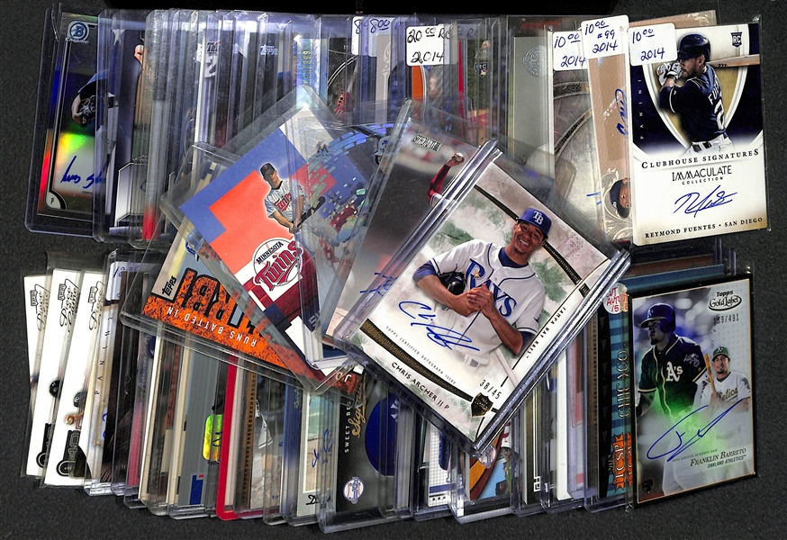 Lot Of 60 Baseball Autograph Cards w. Archer - Nola - Yelich
