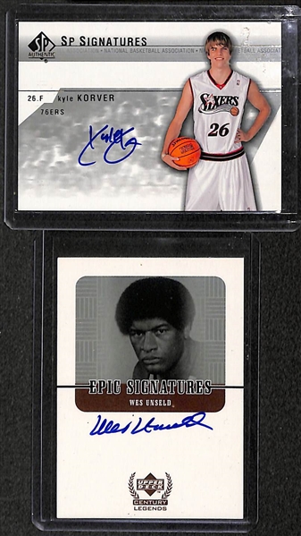 Lot Of 75 Basketball Autograph Cards w. Wes Unseld