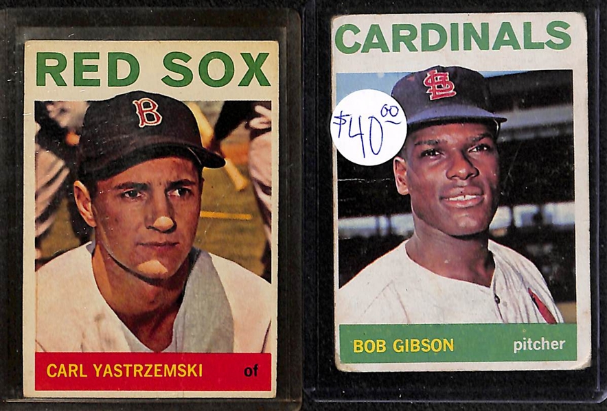 Lot of 288 Different 1964 Topps Baseball Cards w. 34 High Numbers w. Pete Rose & Willie Mays
