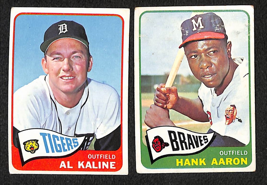 1965 Topps Baseball Partial Set - 499 of 598 Cards - w. Ernie Banks & Willie Mays
