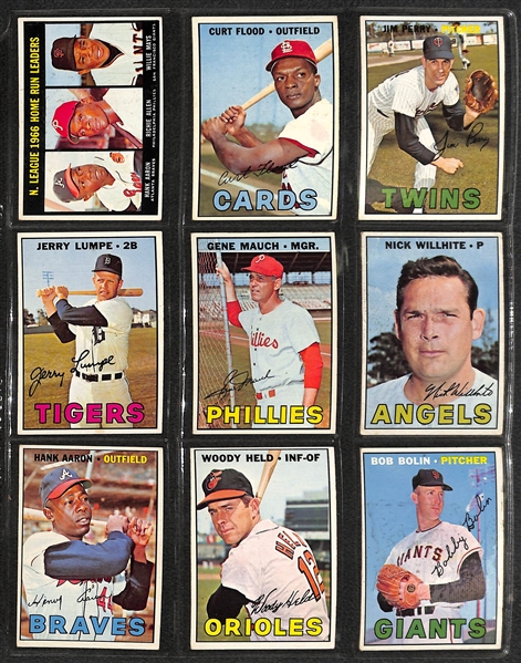 1967 Topps Baseball Near Complete Set of 607 Cards - Missing Only Seaver RC & Robinson
