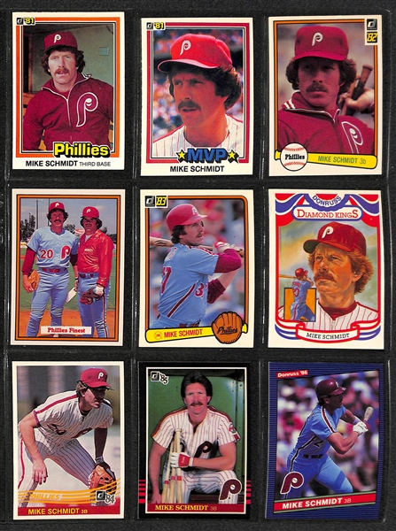 Lot Of Approximately 250+ Assorted Mike Schmidt Cards 1974-1990