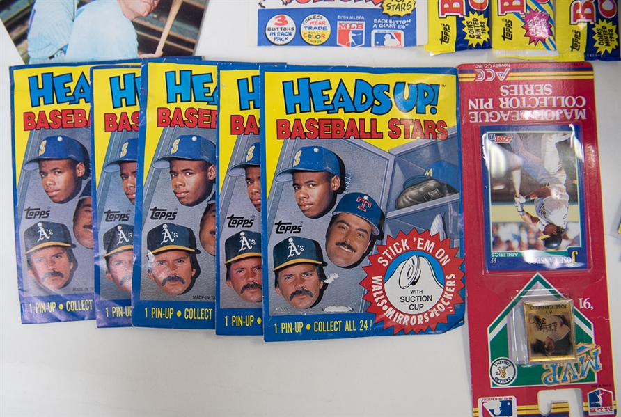 Assorted Shoebox Lot of 1975 Topps Mini Cards, Sealed 1988 Fleer Baseball Packs, More!