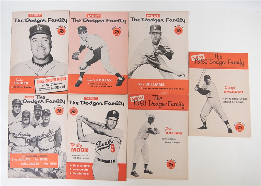 Lot of 13 - 1961 Union Pamphlets - Dodgers & Colts