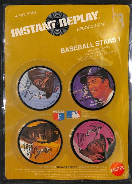 Lot of 11 - 1971 Mattel Instant Replay Baseball Discs w. Mays x2