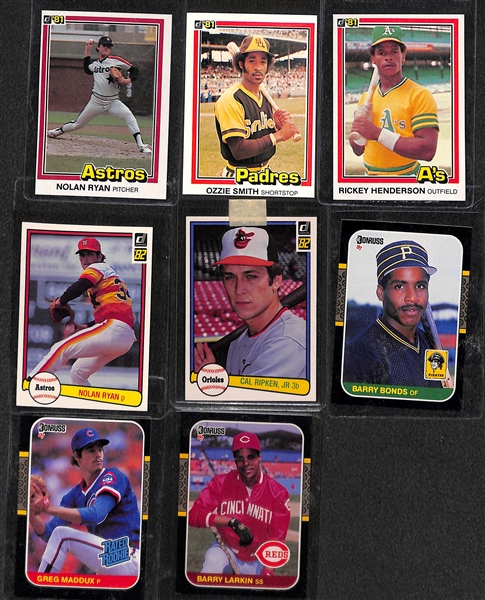 Lot of 3 - Donruss Baseball Sets - 1981, 1982, 1987