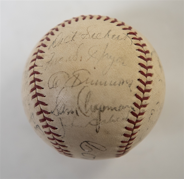 1930s Philadelphia A's Signed Official Reach Baseball w/ Eddie Collins & Al Simmons (Connie Mack is Secretarial Signed)