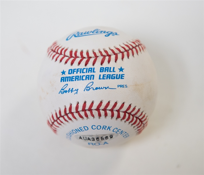 Mickey Mantle Signed Official American League Baseball (Upper Deck Sticker of Authenticity)
