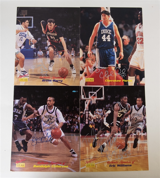Lot Of 11 Basketball Signature Rookies Signed 8x10 Photos & 3 - Uncut Signed Strips of Classic Rookies Jerry Stackhouse