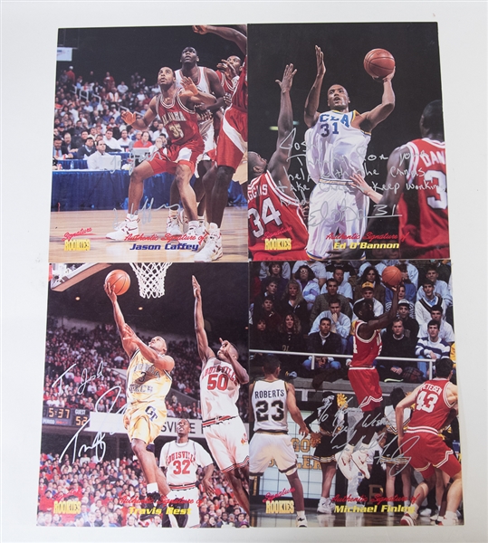 Lot Of 11 Basketball Signature Rookies Signed 8x10 Photos & 3 - Uncut Signed Strips of Classic Rookies Jerry Stackhouse