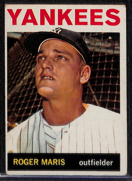 Lot of (4) Roger Maris Topps Cards From 1960-1964
