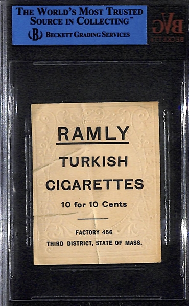1909 Ramly Cigarettes T204 Walter Johnson (Washington) HOF - BVG Authentic