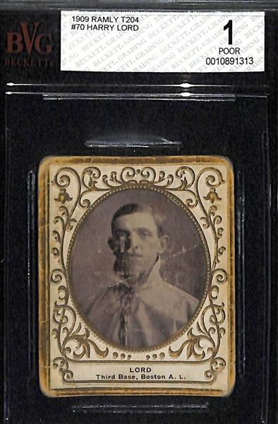 1909 Ramly Cigarettes T204 Harry Lord (Boston Red Sox Founding Member) - BVG 1.0