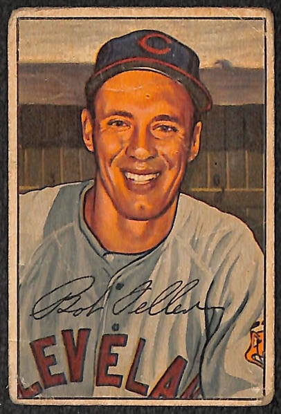 Lot of 3 - 1952 Bowman Baseball Cards - Feller, Rizzuto, & Minoso RC