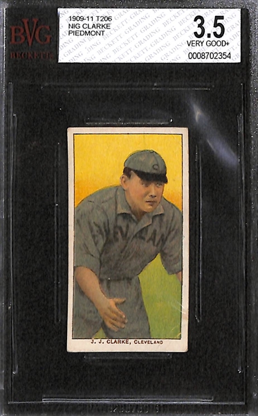 Lot of 3 - 1909-11 T206 Cards - Clarke, Ganzel, Strang - BVG