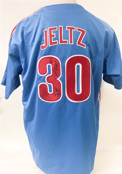 Steve Jeltz Signed Phillies Jersey