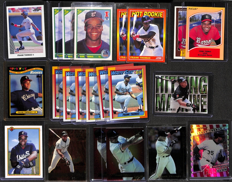 Lot of Over (230) Frank Thomas Cards w/ 15 Rookies & Many Inserts