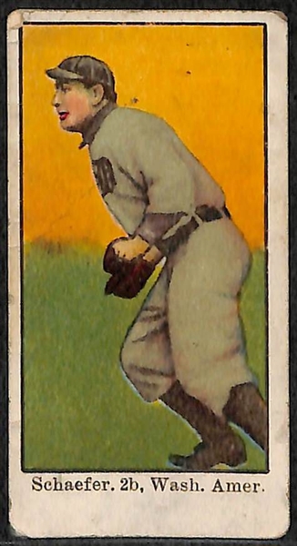 Lot of 3 1909-11 E90-1 American Caramel Baseball Cards - Fred Clarke (Philadelphia National), Clyde Engle, & Germany Schaefer