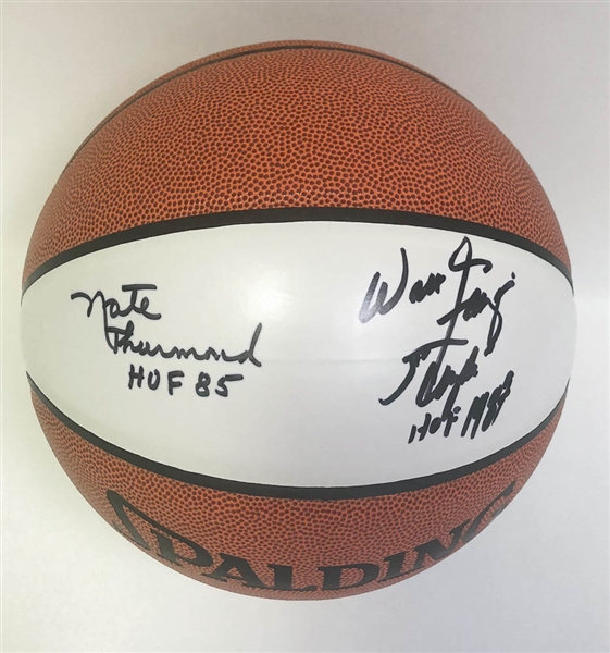 Nate Thurmond & Walt Frazier Signed Basketball - JSA