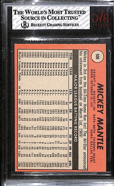 1969 Topps Mickey Mantle Graded BVG 4.5