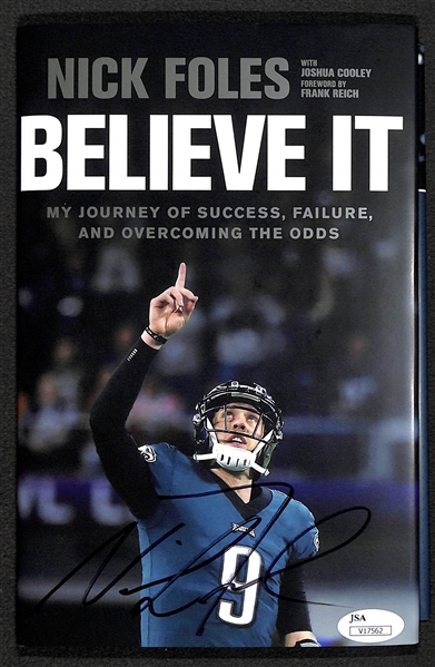 Nick Foles Signed Believe It Book Following the 2018 Super Bowl - JSA