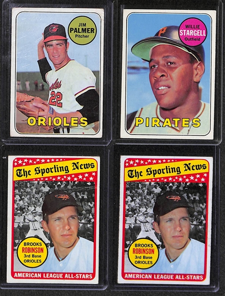 Lot of 115 - 1969 Topps Baseball Cards w. Rod Carew x2