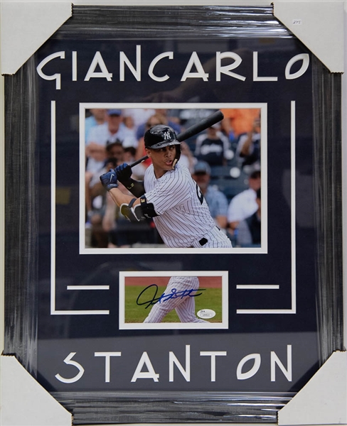 Giancarlo Stanton Autographed Framed Display - JSA