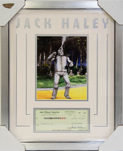 Jack Haley - Tinman From Wizard of Oz - Autographed Framed Display