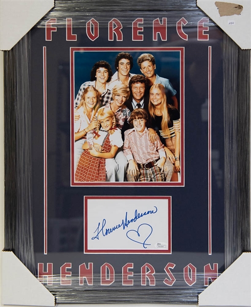 Florence Henderson Autographed Framed Display - JSA