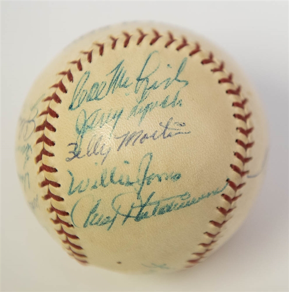 1960 Cincinnati Reds Team Signed Baseball with 23 Signatures inc. Frank Robinson (JSA LOA)