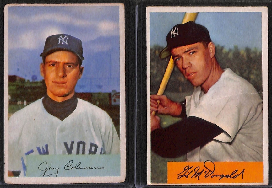 Lot of 20 1954-56 Baseball Cards w. 1954 Bowman Rizzuto