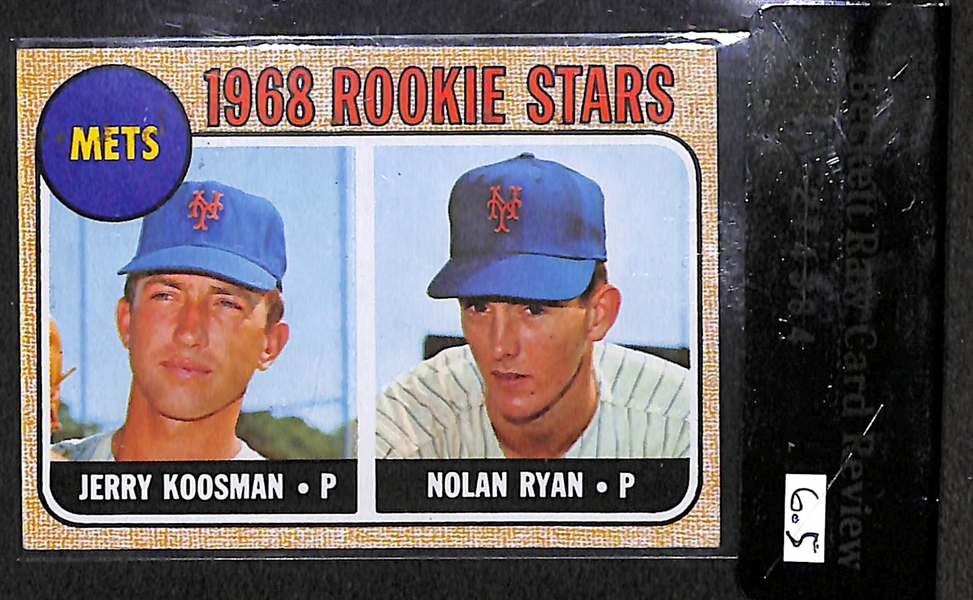 1968 Topps Nolan Ryan Rookie Card Beckett Raw Graded BVG 6.5