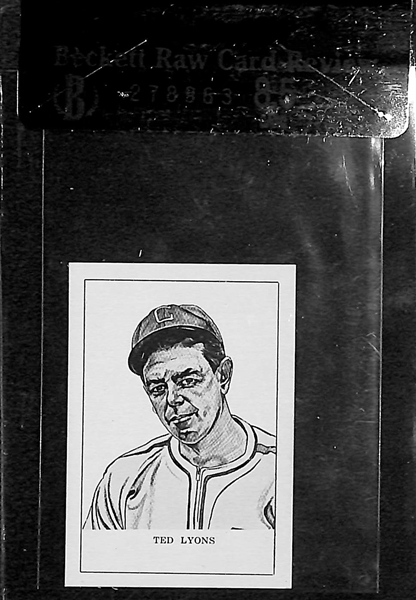 High Grade Ted Lyons 1950 Callahan Hall of Fame Card - Beckett Raw Graded BVG 8.5