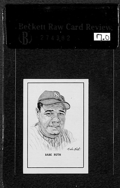 Babe Ruth 1950 Callahan Hall of Fame Card - Beckett Raw Graded BVG 7.0