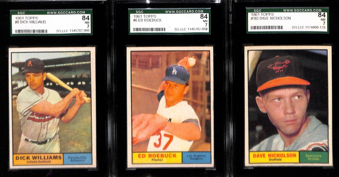 Lot of 18 - 1961 Topps Graded Baseball Cards - w. Don Zimmer SGC 84 (7)
