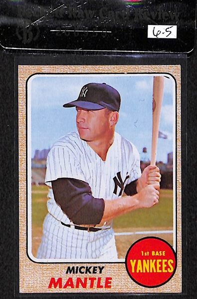 1968 Topps Mickey Mantle Card - BVG 6.5